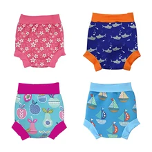 Детские герметичные купальные подгузники многоразовые дышащие водонепроницаемые плавки-Плавки Подгузники для новорожденных