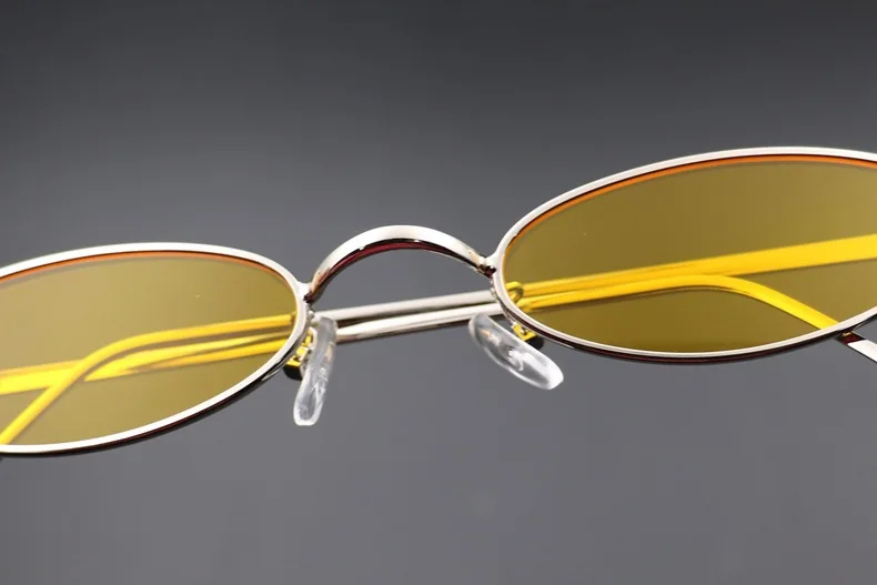 Маленькая коробка ретро цветные Солнцезащитные очки женские эллиптические очки панк Солнцезащитные очки Модные вогнутой формы индивидуальные солнцезащитные очки мужские