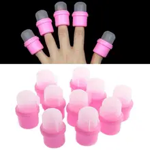 10 носимых ногтей Soakers лака для снятия акриловых наконечников набор Ацетон Устойчив