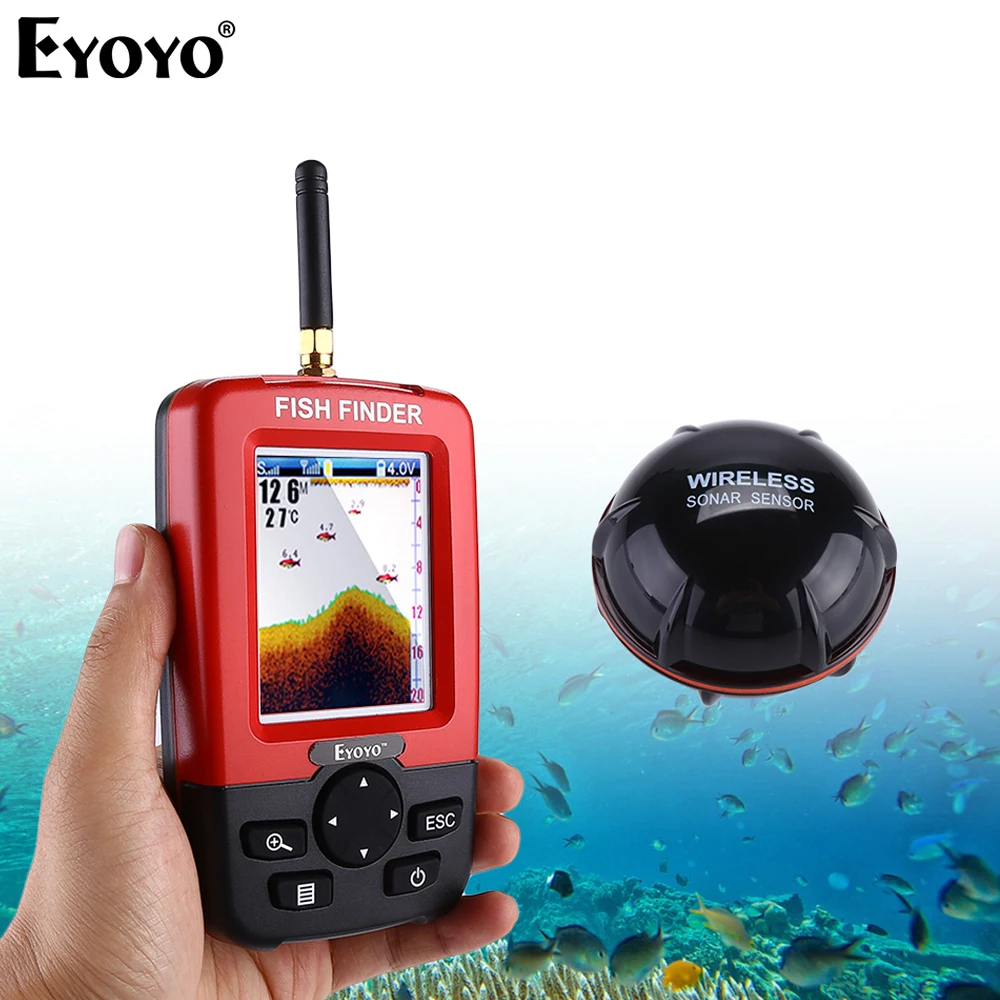 

Eyoyo JX01 Smart Portable Depth Fish Finder 100M Wireless Sonar Sensor echo sounder fish radar Fishfinder for Lake Sea Fishing