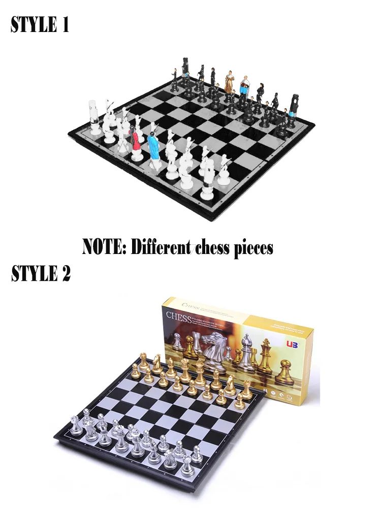 Chess Board Game Magnets Sets Portable Folding Chessboard Characters Desktop Intelligence Games Toys Kids Birthday Gifts