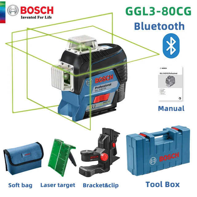 Bosch GLL 3-80 Professional - Nivel láser de líneas autonivelante