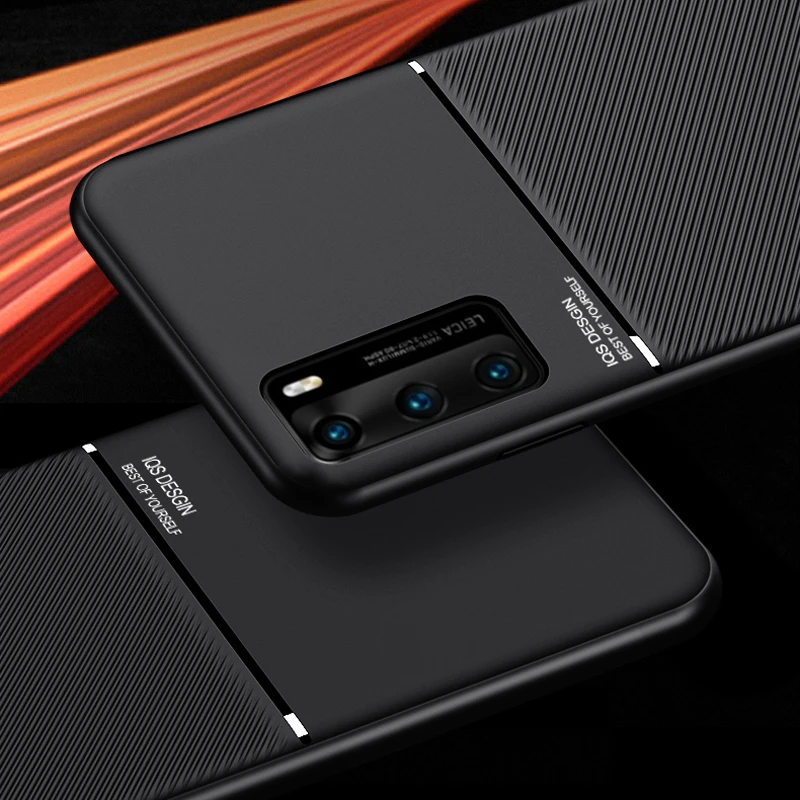 Кожаный магнитный чехол для Huawei P30 Pro Lite P20 P40 Honor 20 10 8X 10X Lite P30Pro P30Lite P20Lite, встроенные металлические чехлы