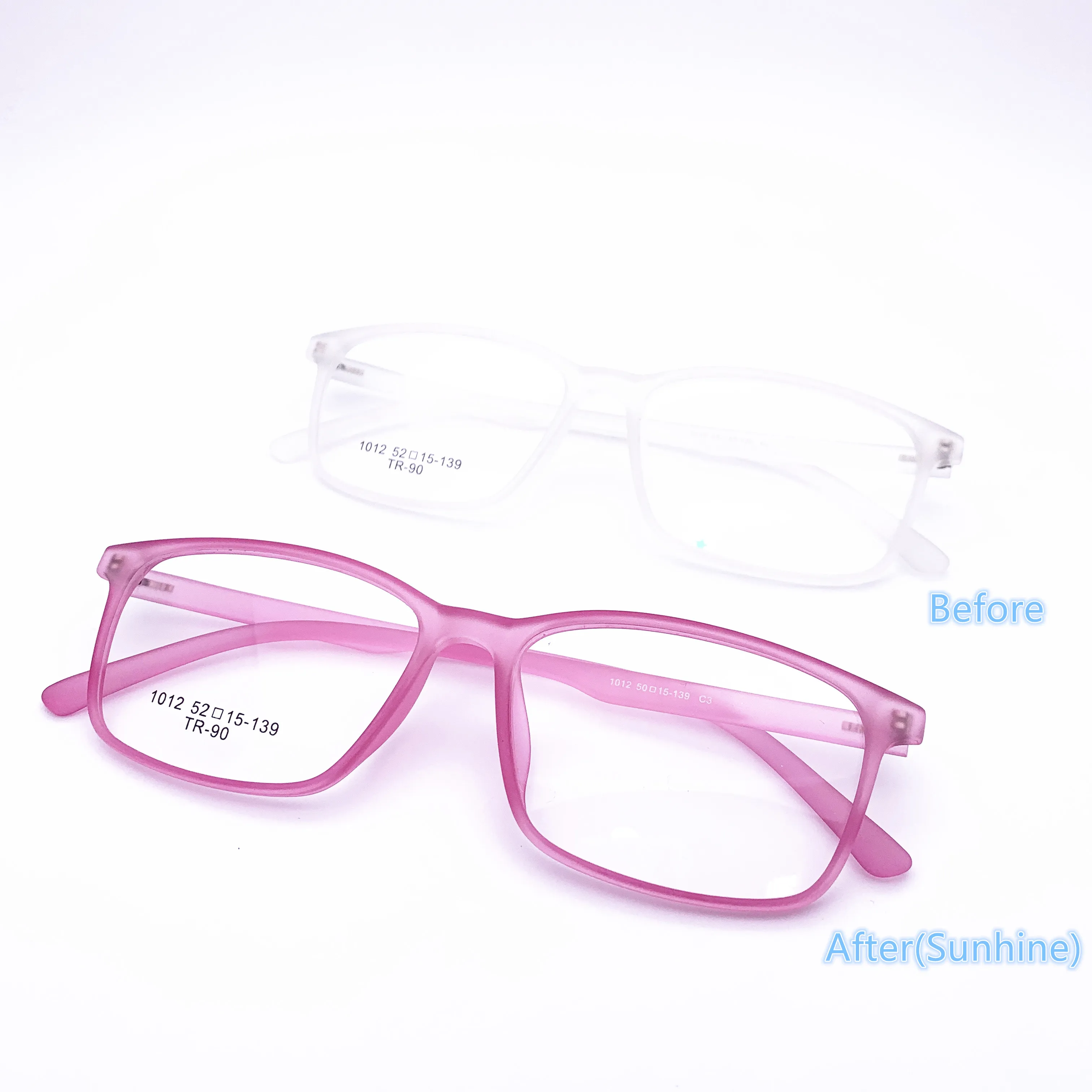photochromic pink Belight оптический переход фотохромные TR90 квадратные очки оправа женские очки по рецепту оптическая оправа 1012 - Цвет оправы: photochromic pink