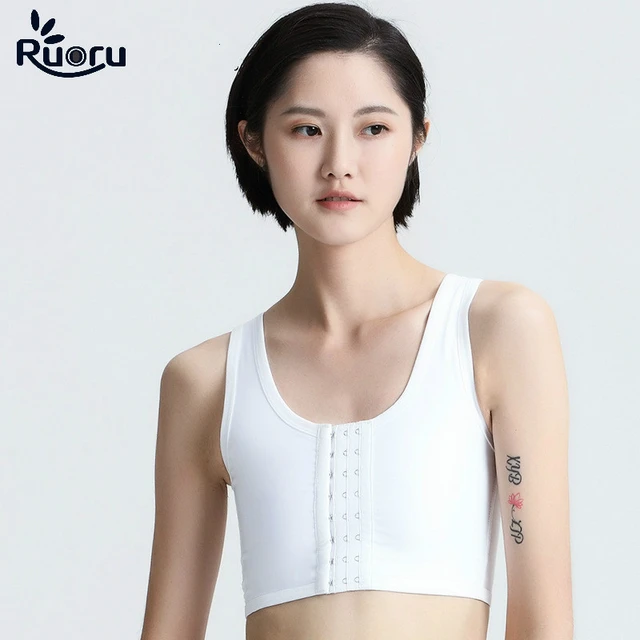 Ruoru Breast Binder Vest Tomboy Lesbian Trans Slim Corset Bra Undershirt Flatten  Chest Shapers Casual Comfort Short Tops - AliExpress