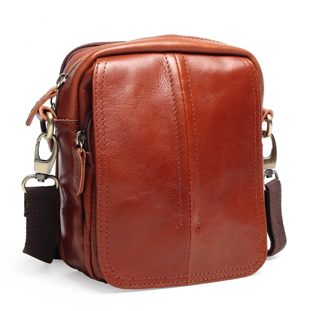 

Multi-functional Full-grain Leather Outdoor Wallet Small Horse Leather Mobile Phone Pannier Bag MEN'S Real-leather Bag 6807