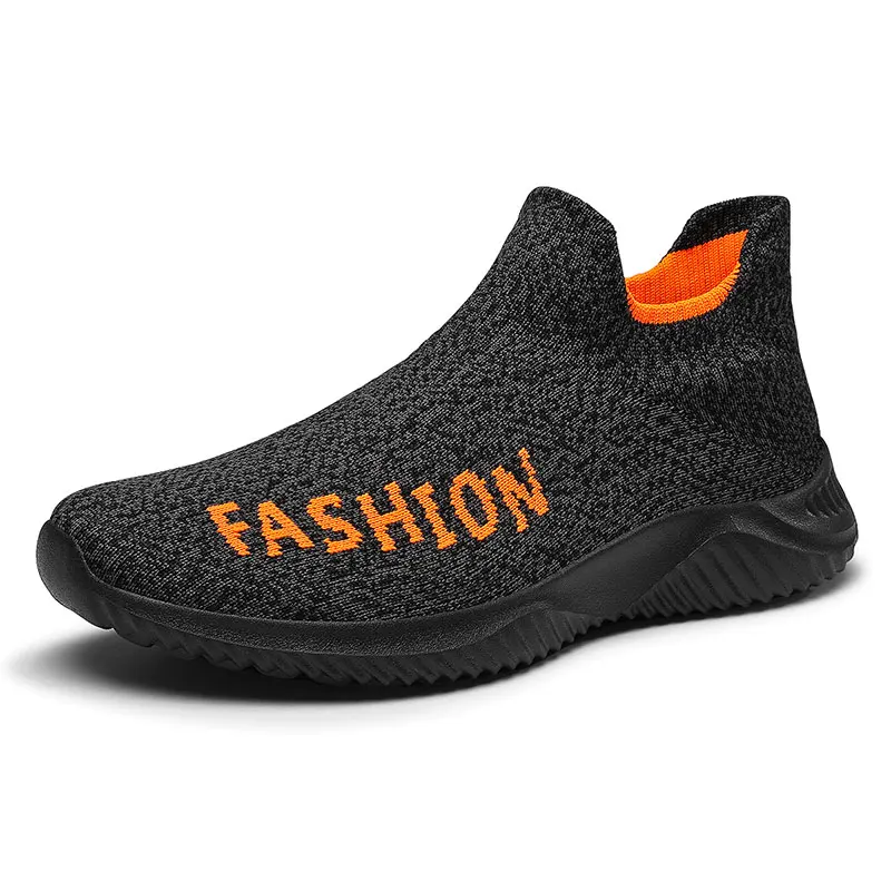 2020 New Mesh Sneakers Men Comfortable Flyknit Lightweight Outdoor Walking Slip-on Sport Shoes Socks Footwear | Обувь