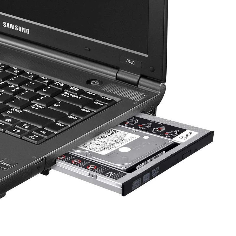 Hard drive caddy 2.5 inches SATA 2nd HDD/SSD SATA to Tray For 9.5mm Laptop Universal CD/DVD-ROM Optical Bay Slot