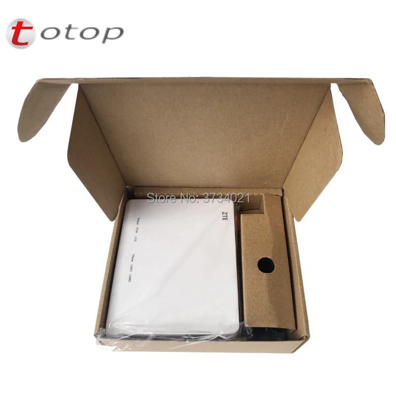 100% Новая Оптическая сеть ZTE ZXHN F612 GPON ONU с 2 портами ethernet и 1 голосовым портом версия