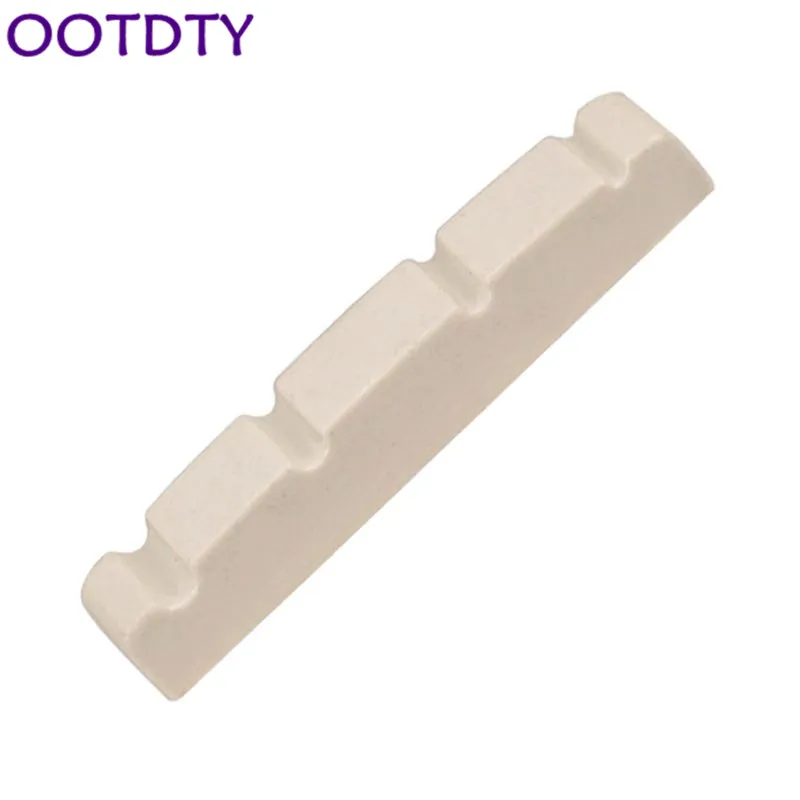 OOTDTY 2pcs 4 String Electric Bass Top Nuts Slotted 38mm 44mm Replacement Parts suit for guitar