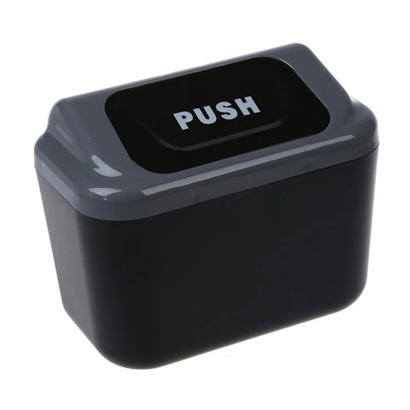 

Mini Auto Car Vehicle Trash Rubbish Can Garbage Dust Case Holder Box Bins, Gray