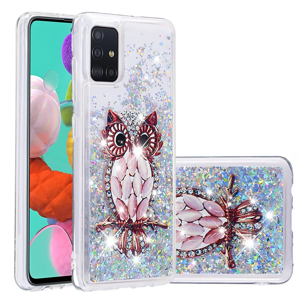 Блестящий чехол для Samsung Galaxy A51 S20 Note 10 S10 мягкий ударопрочный из ТПУ с подвижной