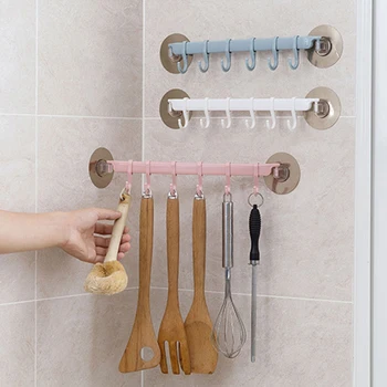 

Rustproof Bathroom Organizer Towel Holder Key Hooks Kitchen Cupboard Storage Rack Shelf Tools LB92714