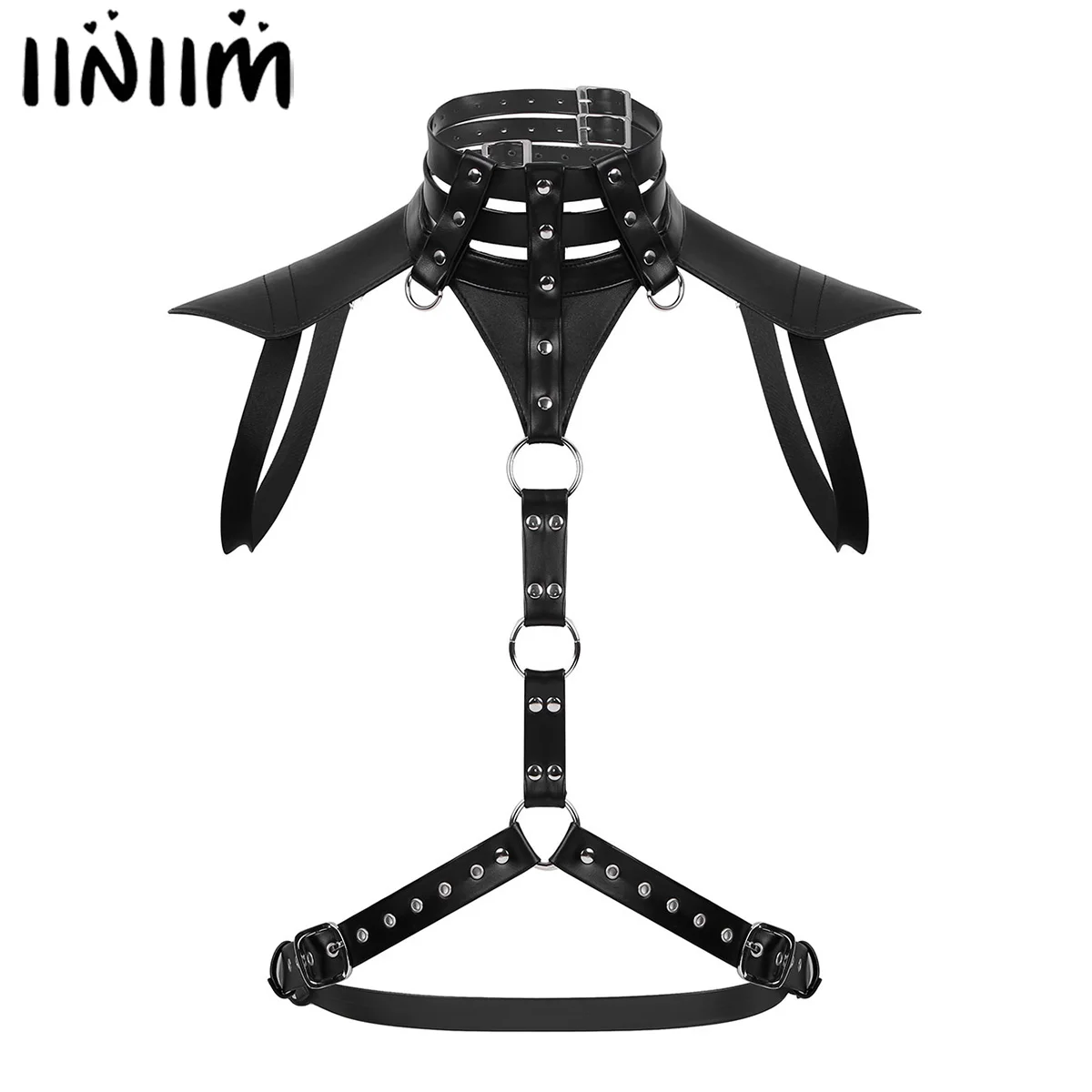 

Mens Leather Halter Chest Harness Erotic Punk Mini Slim Fit Muscle Top Sexy Party Clubwear Costume Gay Male Cosplay Bondage Belt