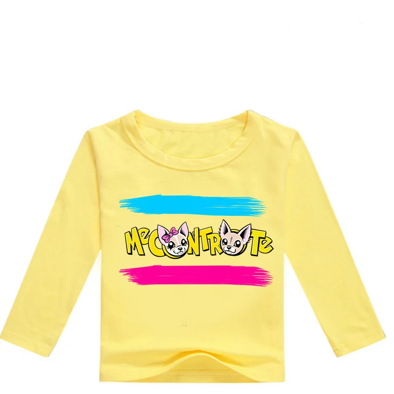 2-13Y ME CONTRO TE T-shirt Kids Fashion Cartoon Pattern Girl Long Sleeve Tops Children Teenagers Boys Clothes Novatx O-neck - Цвет: yellow