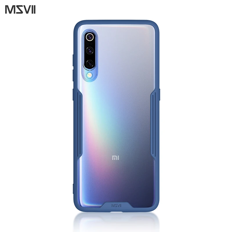 Чехол Msvii для Xiaomi Mi 9 чехол 360 ручек на выбор для Xiaomi Mi 9 SE чехол силикон для Xiaomi Mi 9 чехол Защитный армированный Capa, Coque, funda - Цвет: Синий