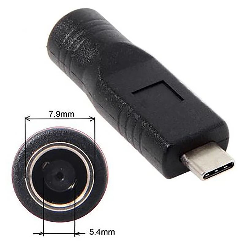 DC разъем 7,9x5,4 мм вход для USB-C type-C разъем питания адаптер зарядки для ноутбука телефона