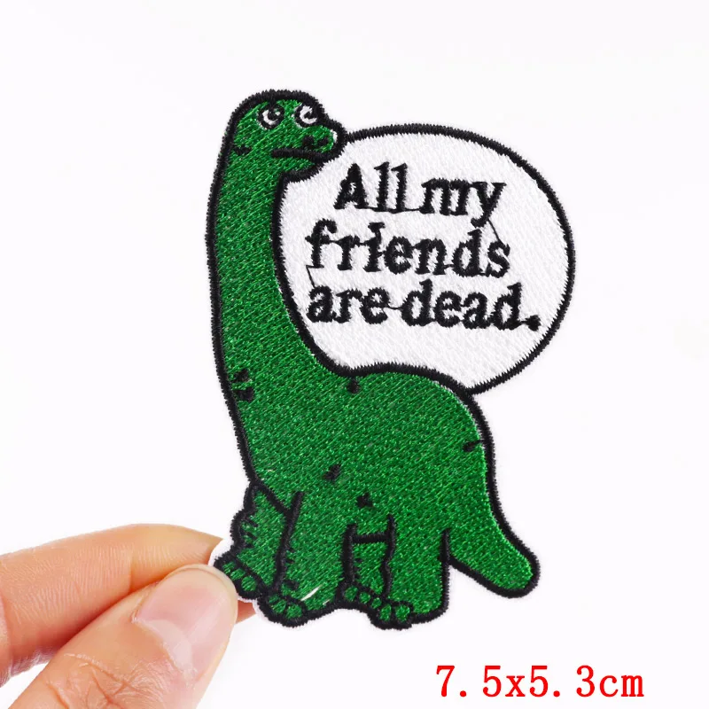 Cartoon Dinosaur Patches For Clothing Thermoadhesive Patches Cute Animal Patch Iron on Embroidery Patches on Clothes Applique 