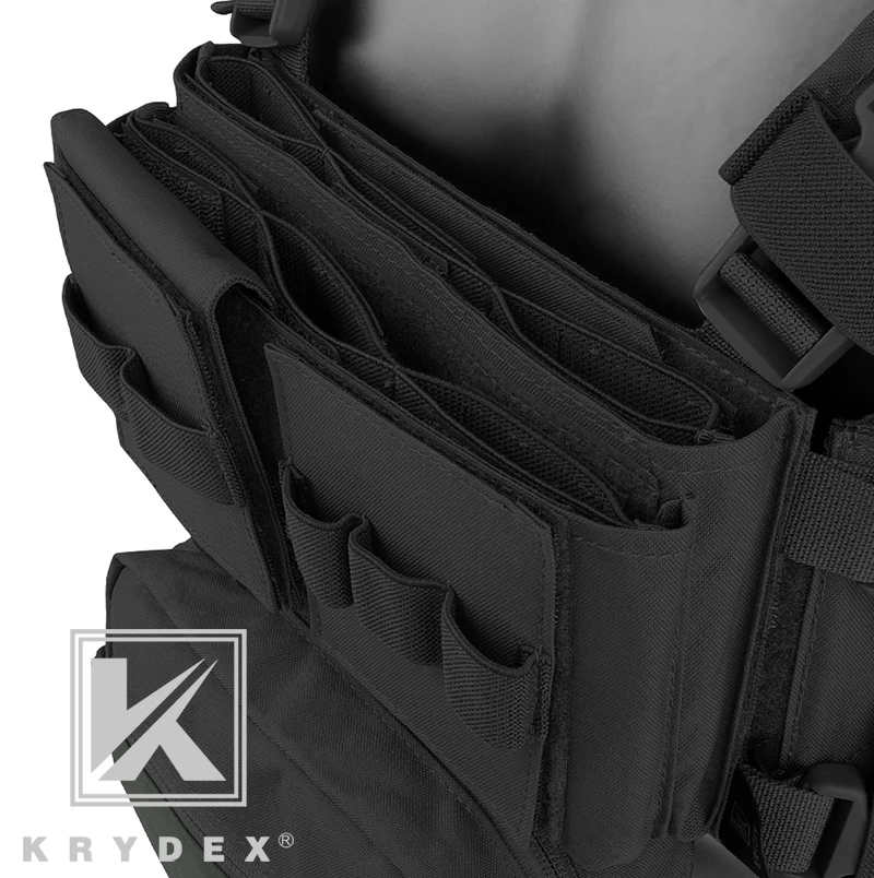 KRYDEX черный MK3 Тактический нагрудный мини-жилет Spiritus Airsoft охотничий жилет Ranger Военный Тактический Перевозчик жилет с подсумок