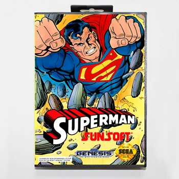 

Superman Boxed Version 16bit MD Game Card For Sega MegaDrive Sega Genesis System