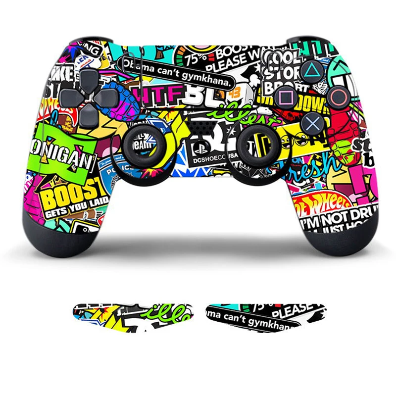 Graffiti Защитная крышка-лягушка для PS4 контроллера для Playstation 4 Pro Slim Decal аксессуары 15 видов стилей - Цвет: Graffiti