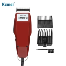 KEMEI электрический триммер для волос Регулируемый одно лезвие машинка для стрижки волос с двумя концевыми гребнями для мужчин инструмент для укладки волос Бритва для бороды