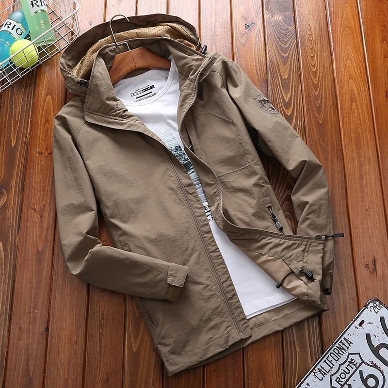 

New Style MEN'S Jacket Youth Autumn Men's Thin Casual Large Size Coat Outdoor Tops T868