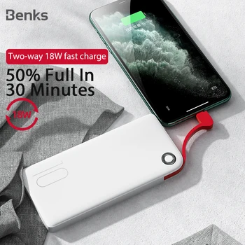 

Benks Power Bank MFi Lightning Cable PD Fast Charging For iphone X XS XR 8 8P USB PoverBank For Huawei External Battery Charger
