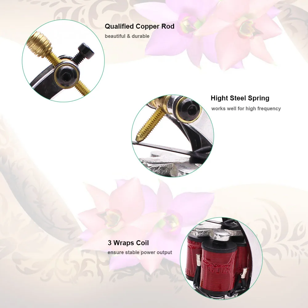

Tattoo Guns 10 Wraps Coil Professional Tattoo Machine For Liner & Shader Tattoo Instrument Accessories Tattoo Device