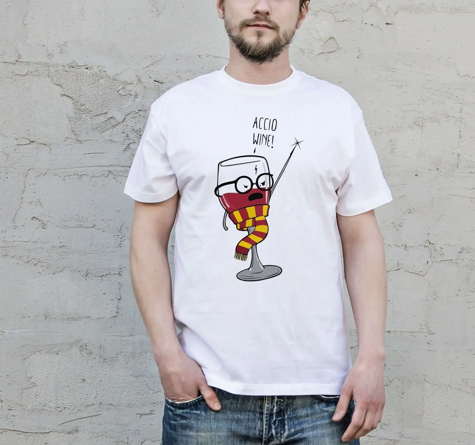 Accio Wine Espresso Patronum футболка Fandom Gift Idea Футболка с принтом M Мужская Женская модная