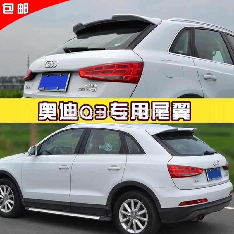 For Audi Q3 Spoiler ABS Plastic Unpainted Color Rear Roof Wing Trunk Lip Boot Cover Car Styling With | Автомобили и мотоциклы