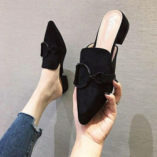 Spring of 2021 Designer Shoes Woman Slides Outdoor Platform Slippers Square Ladies Mules Zapatos De Mujer