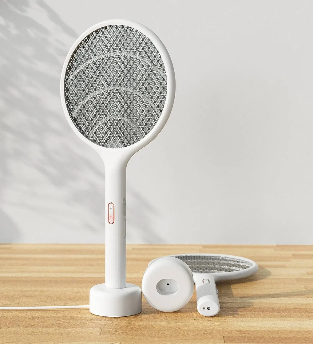 Qualitell 2in1 Electric Mosquito Swatter Dispeller Mosquito Killer Lamp Wall-mounted Mosquito Killing Dispeller USB Charging With Base Bracket (2)