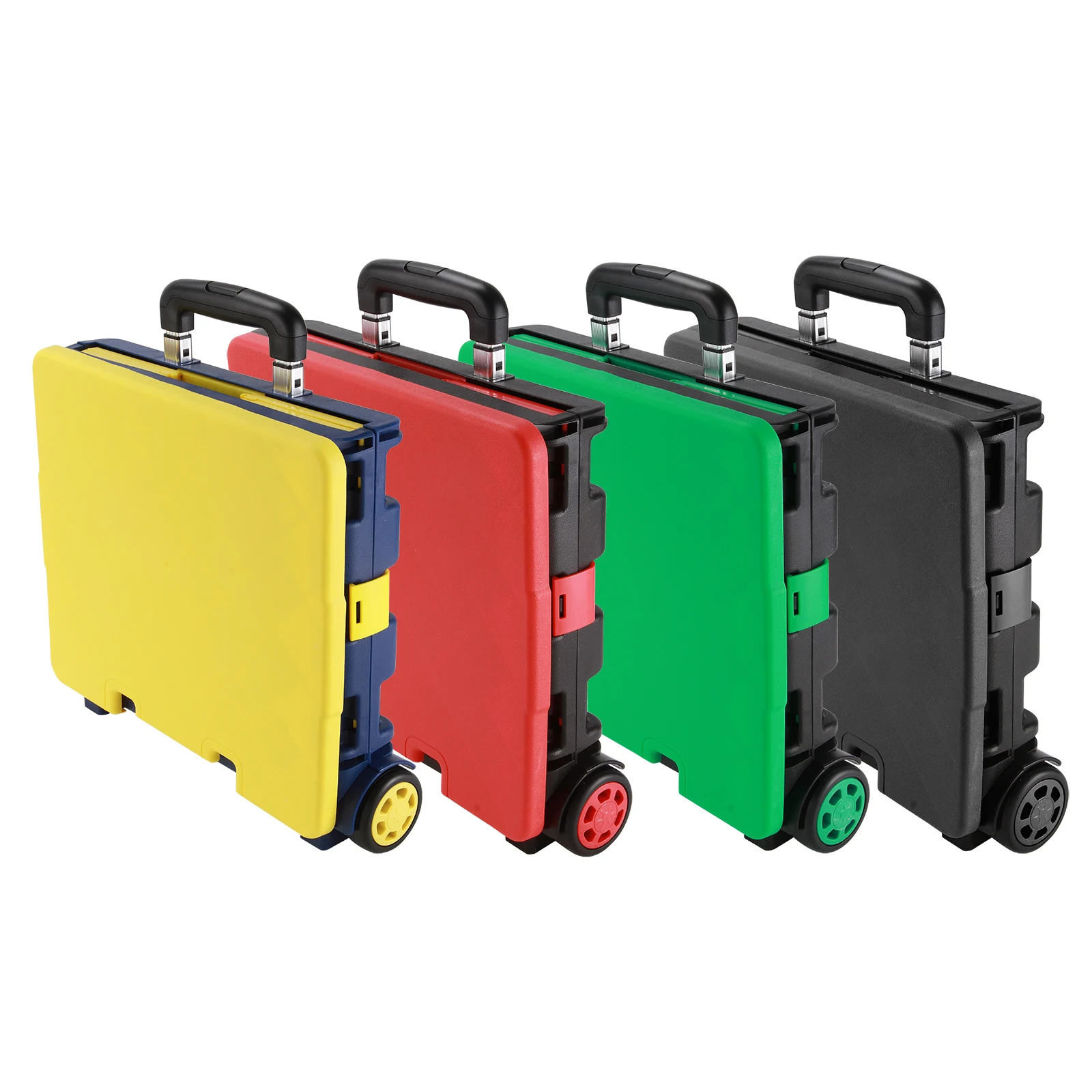 4 цвета портативная Тележка для покупок/корзина/Storag складной ботинок Тележка для покупок складывающаяся коробка для хранения колеса ящик и крышка