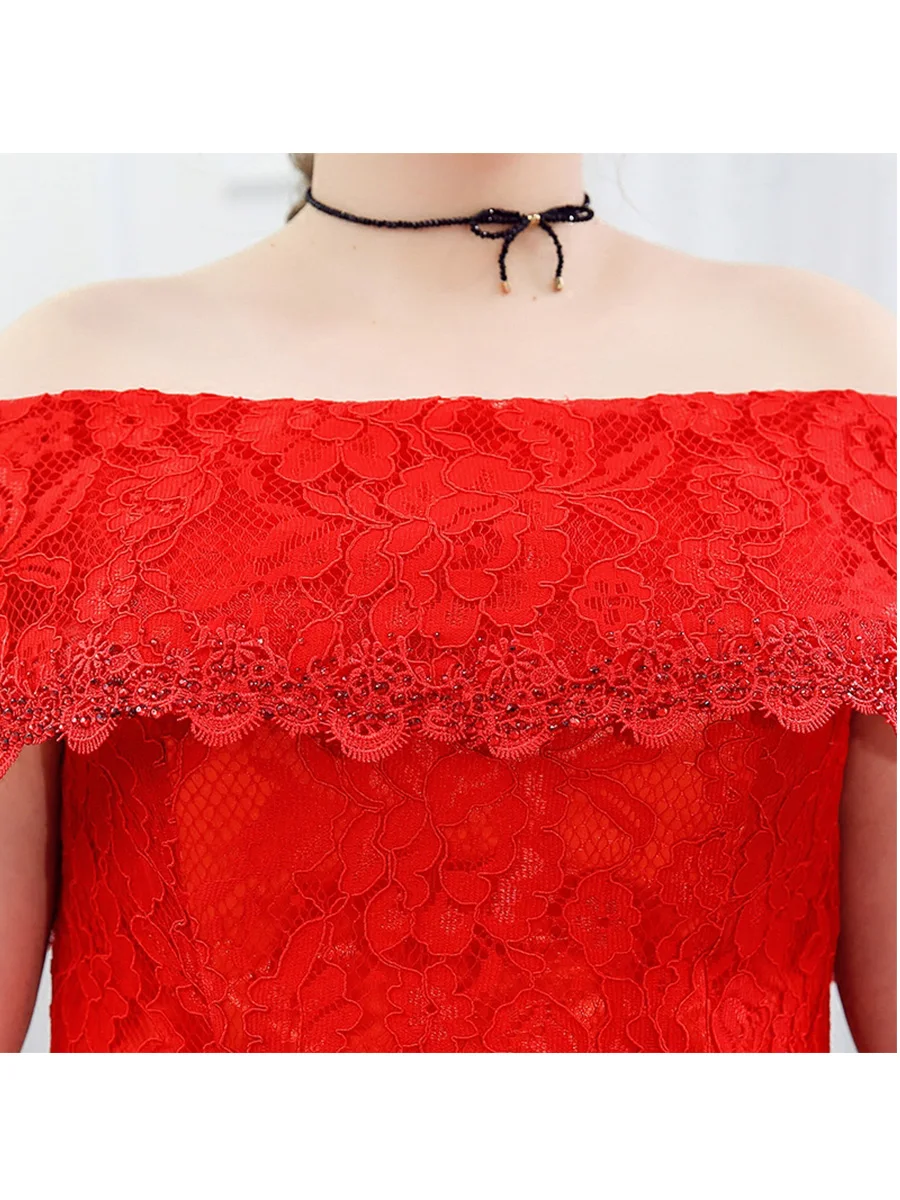 Поддельные шаль Выпускные платья Короткие Кружева Кристалл Vestidos De Gala T279 размера плюс новые платья женские вечерние платья для выпускного вечера с вырезом лодочкой