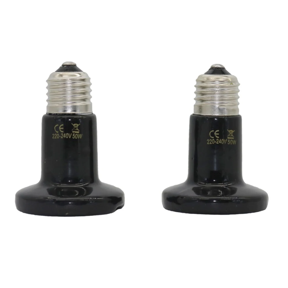 

Mini Pet Heating lamp Black Infrared Ceramic Emitter Heat Light Bulb Pet Brooder Chickens Reptile Lamp 25W 50W 75W 100W 1 PCs