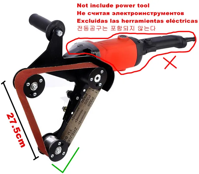 DIY Ponceuse à bande Ponçage Machine Adaptateur Pour 115/125 Meuleuse d' angle
