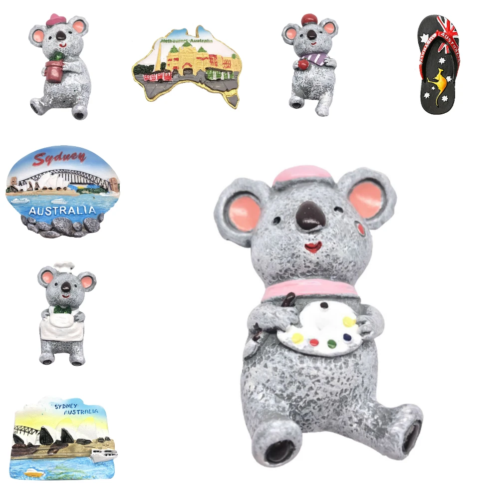 

Lychee Life Australia Koala Fridge Magnet Famous Scenic Refrigerator Magnetic Sticker Home Decoration Travel Souvenirs