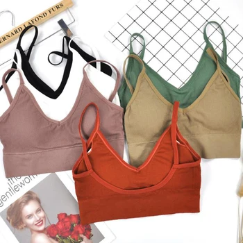 

Women Sexy Crop Tops Tube Top Female Streetwear Sleeveless Camis Seamless Sports Lingerie Tee Bra Crop Top Bandeau Top Tank