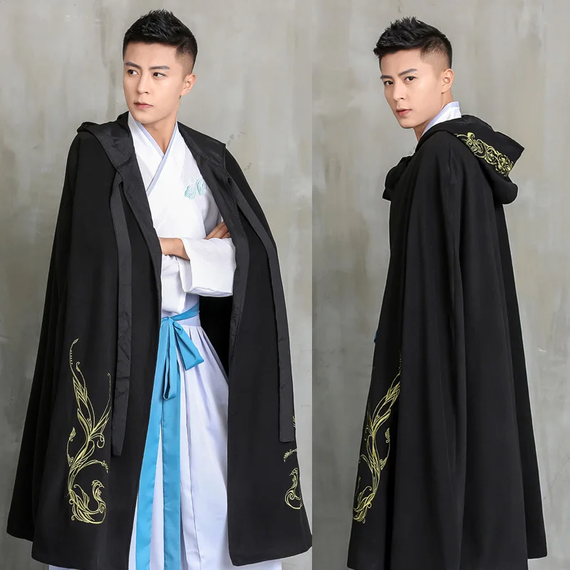 

Chinese clothes for women Hanfu Robe Cloak Fashion Embroidery Cold-proof Thicken Cloak Chinese hanfu Gown Zen Hanfu Hooded cape