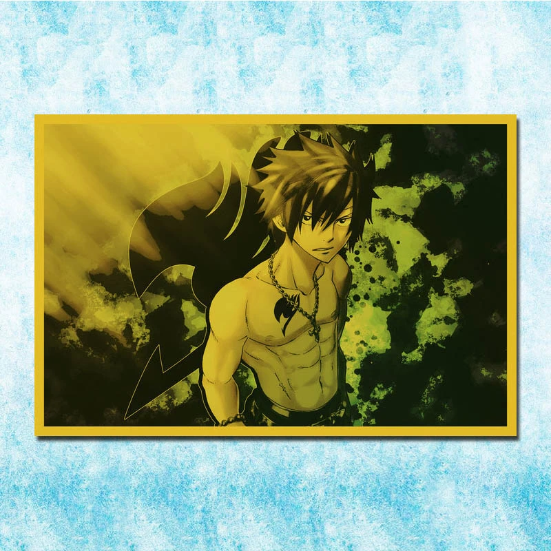 anime fairy tail posters wall stickers art silk poster canvas retro print for home room decor decoration 031 painting calligraphy aliexpress