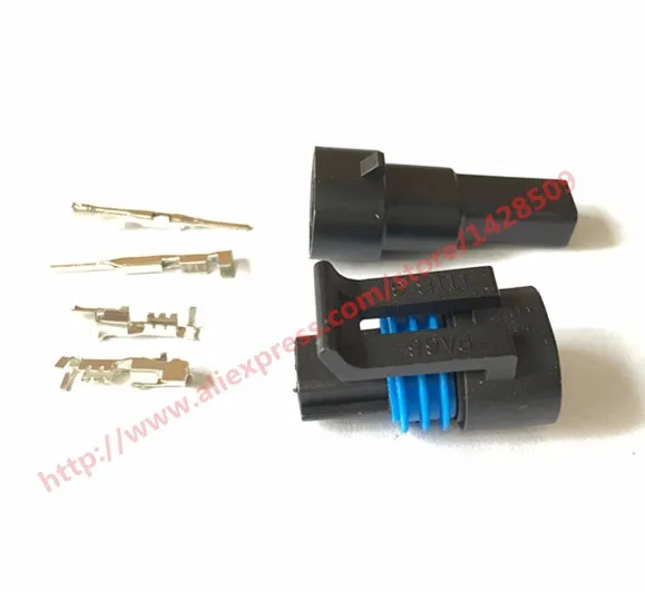 Delphi-conector de Sensor automático GM, enchufe automotriz, 2 pines, hembra y macho, 12162195, 12162193, 1 Juego