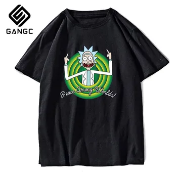 

High quality Brand Men T shirt Casual Short sleeve O-neck Fashion Printed Cotton T-shirt 2020 Men Rick Morty Tee Shirt
