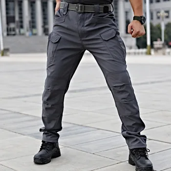 

Outdoor Military Tactical Teflon Waterproof Plus Velvet Soft Shell Long Pants Men Hiking Camping Trekking Fishing Travel Trouser