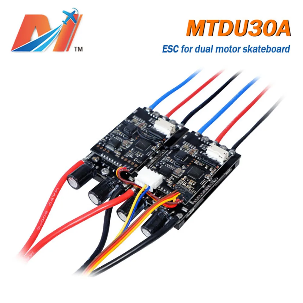 Maytech MTDU30A Electric Skateboard Dual 30A ESC Work with 2pcs Motor for Electric Longboard Robots Speed Controller