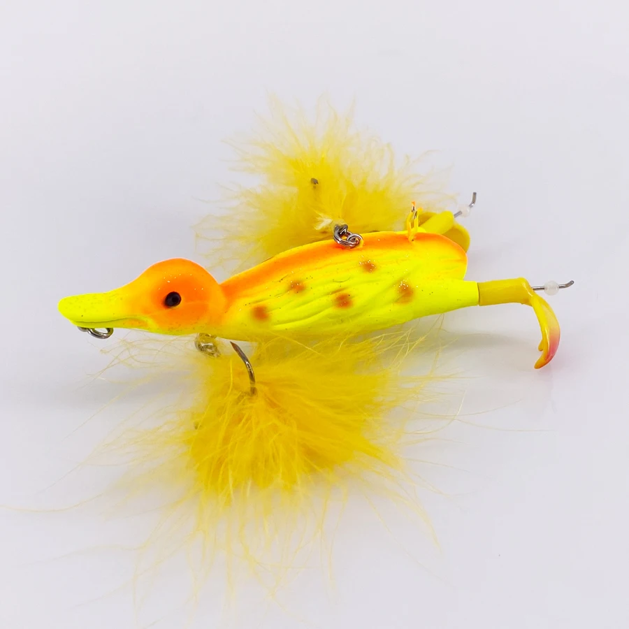 125mm 30g Popping and Splashing Feet Duck Lures Fishing Topwater Soft  Artificial Baits