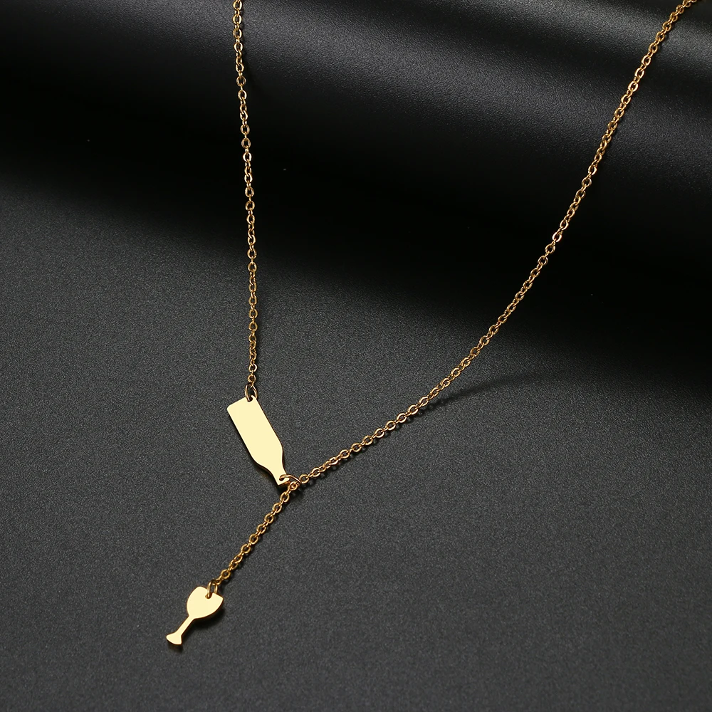 Ожерелья из нержавеющей стали для вечеринки цепочка с подвеской в виде красного