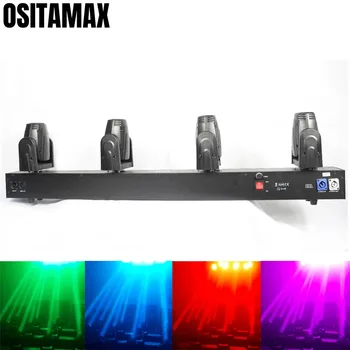 

DMX LED Moving Head Beam Stage Light 4 Heads 4X10W RGBW Mini Linear Flood Wall Lamp LED Bar Disco Party Lights