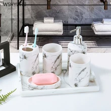 Белый Мраморный керамический набор для ванной кофейного цвета, бутылка для мыла для дома, кухни, дезинфицирующее средство для рук, косметика, шампунь-гель для душа Подложка для корпуса