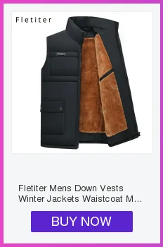 Fletiter Мужские Пуховые жилеты, зимние куртки, жилет, мужская мода, без рукавов, на молнии, пальто, сохраняющее тепло, плюс размер 4xl